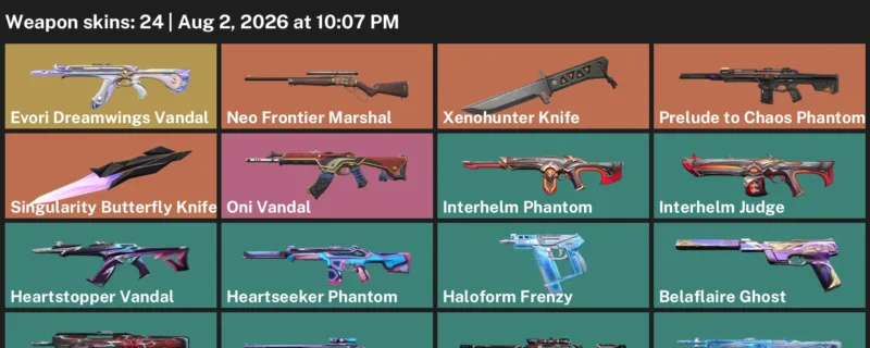 Valorant account inventory for LVL 30 · Xenohunter Knife & 24 Skins Singularity Butterfly Knife