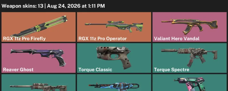 Valorant account inventory for LVL 41 · Reaver Ghost & RGX 11z Pro Firefly