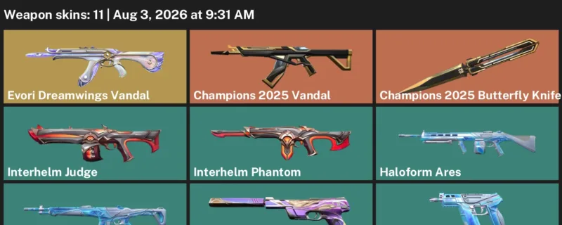 Valorant account inventory for LVL 32 · Champions 2025 Butterfly Knife & Champions 2025 Vandal