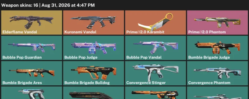 Valorant account inventory for LVL 56 · 2.0 Karambit & 16 Skins Prime