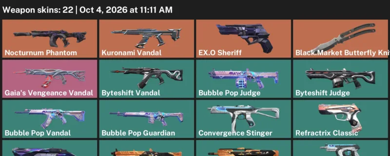 Valorant account inventory for LVL 34 · Black.Market Butterfly Knife & Bubble Pop Vandal