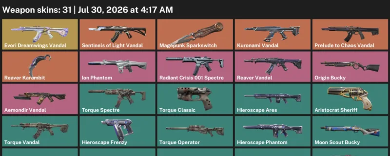 Valorant Accounts listing: LVL 79 · Reaver Karambit · 31 Skins - Unranked, 31 skins
