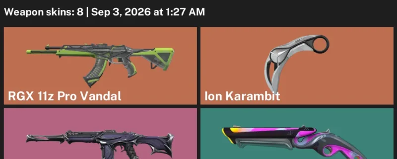 Valorant account inventory for LVL 78 · Ion Karambit & Reaver Phantom