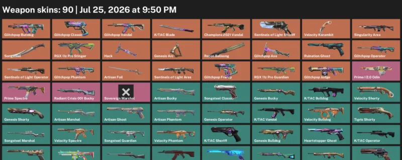 Valorant Accounts listing: LVL 138 · K/TAC Blade & Velocity Karambit · 90 Skins - Iron 2, 90 skins