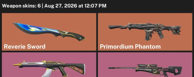 Valorant account inventory for LVL 111 · Prime Vandal & Primordium Phantom
