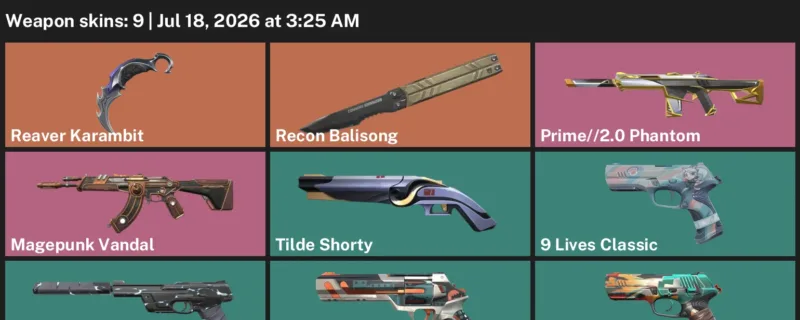 Valorant Accounts listing: LVL 136 · Reaver Karambit · 9 Skins - Platinum 3, 9 skins