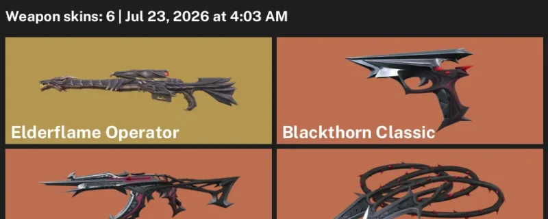Valorant Accounts listing: LVL 27 · Blackthorn Blades & Blackthorn Classic · 6 Skins - Platinum 1, 6 skins