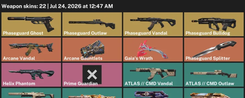 Valorant Accounts listing: LVL 54 · Arcane Gauntlets & Arcane Vandal · 22 Skins - Diamond 1, 22 skins