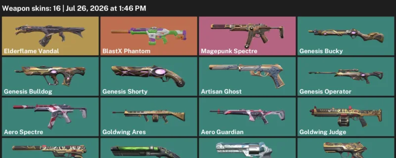 Valorant Accounts listing: LVL 118 · Aero Guardian & Aero Spectre · 16 Skins - Gold 1, 16 skins