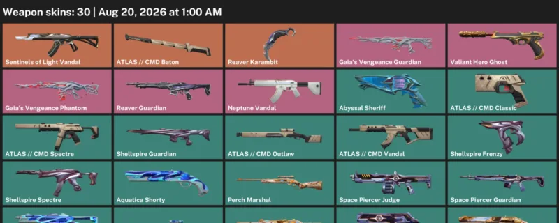 Valorant account inventory for LVL 46 · Reaver Karambit & Abyssal Sheriff
