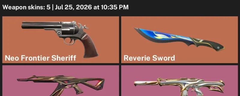 Valorant Accounts listing: LVL 39 · Reverie Sword · 5 Skins - Silver 1, 5 skins