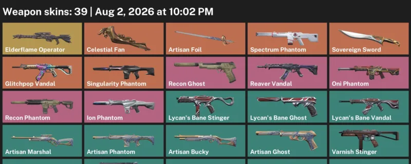 Valorant account inventory for LVL 137 · Celestial Fan & Sovereign Sword & 39 Skins Celestial Fan
