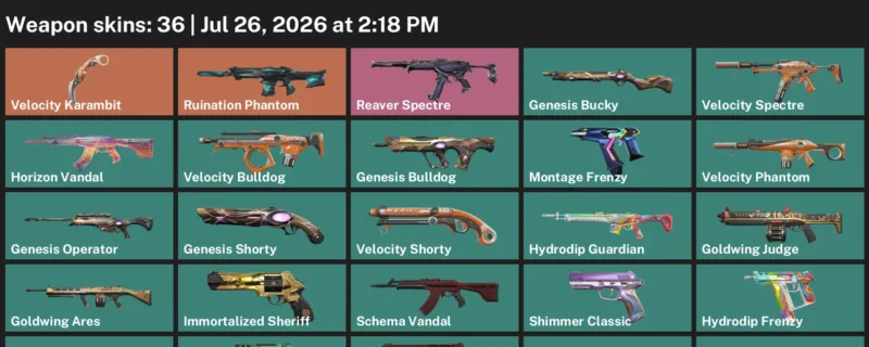 Valorant Accounts listing: LVL 177 · Velocity Karambit · 36 Skins - Bronze 1, 36 skins