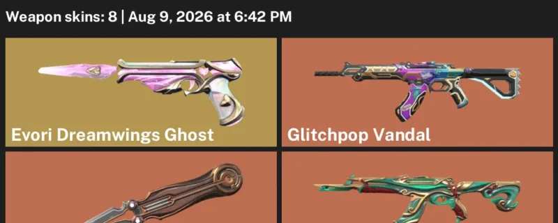 Valorant account inventory for LVL 38 · Ion Karambit & Glitchpop Vandal