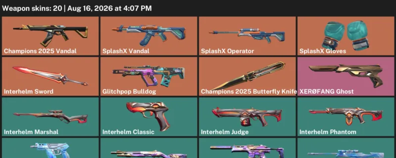 Valorant account inventory for LVL 33 · Champions 2025 Vandal & 20 Skins Champions 2025 Butterfly Knife