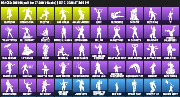 Fortnite account inventory for LVL 2771 - Warpaint - Cloud Striker - 431 Outfits