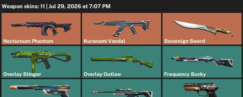 Valorant Accounts listing: LVL 23 · Sovereign Sword · 11 Skins - Unranked, 11 skins
