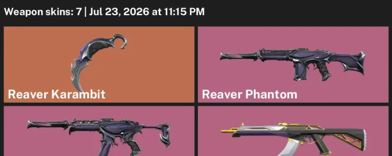 Valorant Accounts listing: LVL 9 · Reaver Karambit · 7 Skins - Unranked, 7 skins