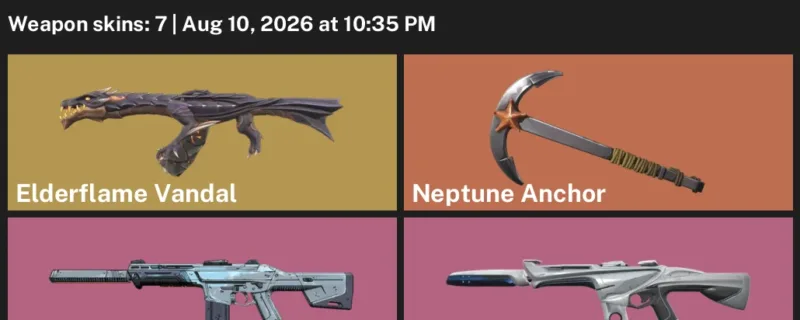 Valorant account inventory for LVL 66 · Elderflame Vandal & Ion Phantom & Reaver Vandal
