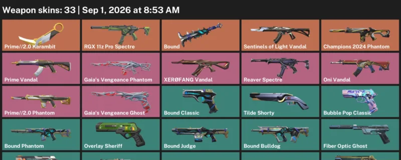 Valorant account inventory for LVL 142 · Champions 2024 Phantom & 2.0 Karambit