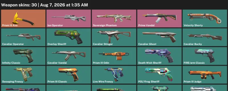 Valorant account inventory for LVL 163 · Cavalier Vandal & Death Wish Sheriff