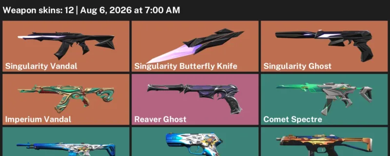 Valorant account inventory for LVL 27 · Singularity Butterfly Knife & Reaver Ghost