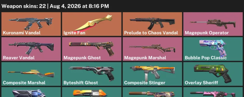 Valorant account inventory for LVL 111 · Ignite Fan & Blush Operator