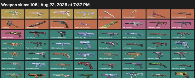 Valorant account inventory for LVL 149 · Velocity Karambit & XerØFang Knife