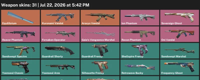 Valorant Accounts listing: LVL 31 · Aquatica Shorty & Araxys Vandal · 31 Skins - Unranked, 31 skins