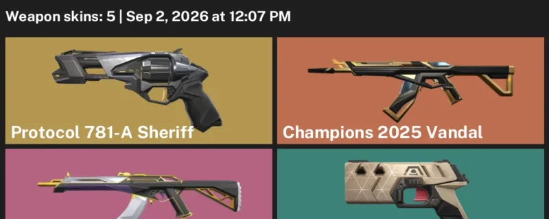 Valorant account inventory for LVL 71 · Champions 2025 Vandal & Prime Vandal