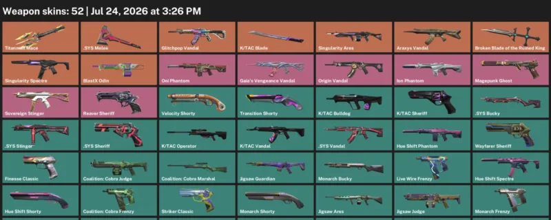 Valorant Accounts listing: LVL 187 · .SYS Melee & Broken Blade of the Ruined King · 52 Skins - Silver 1, 52 skins