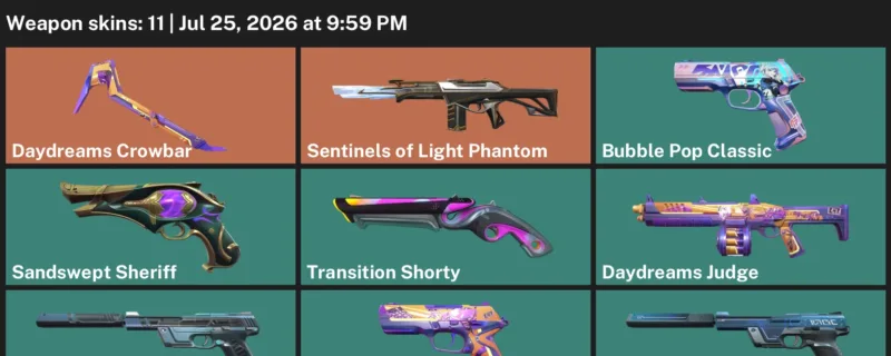 Valorant Accounts listing: LVL 147 · Bubble Pop Classic & Daydreams Classic · 11 Skins - Unranked, 11 skins