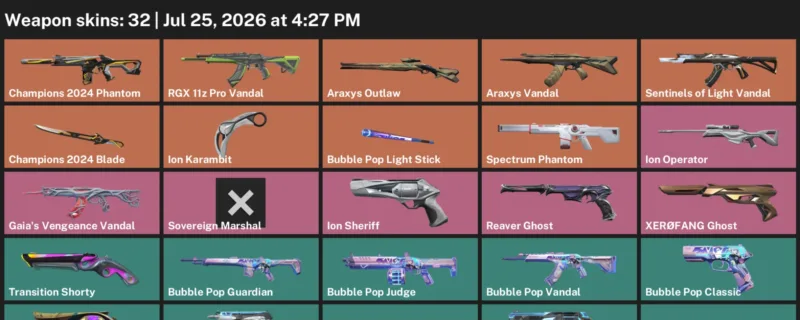 Valorant Accounts listing: LVL 191 · Champions 2024 Blade & Ion Karambit · 32 Skins - Silver 1, 32 skins
