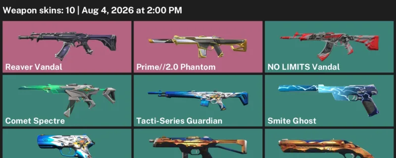 Valorant account inventory for LVL 22 · Reaver Vandal & 2.0 Phantom