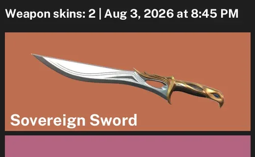 Valorant account inventory for LVL 25 · Helix Phantom & Sovereign Sword