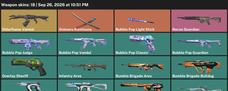 Valorant account inventory for LVL 94 · Bubble Pop Vandal & Bubble Pop Judge