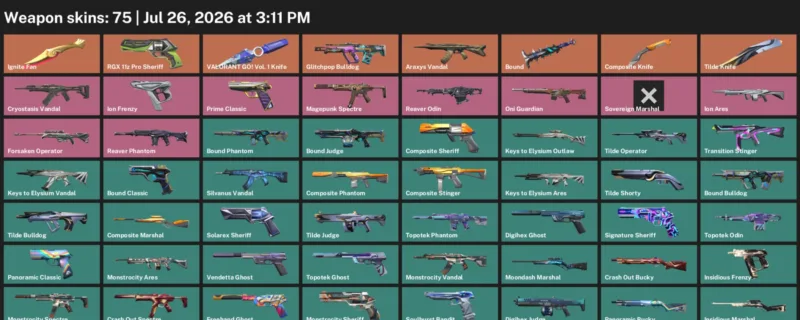 Valorant Accounts listing: LVL 122 · Composite Knife & Ignite Fan · 75 Skins - Diamond 1, 75 skins