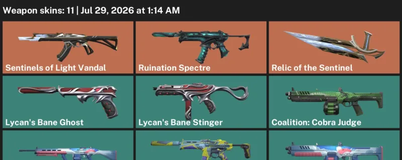 Valorant Accounts listing: LVL 14 · Coalition: Cobra Judge & Divine Swine Ares · 11 Skins - Unranked, 11 skins