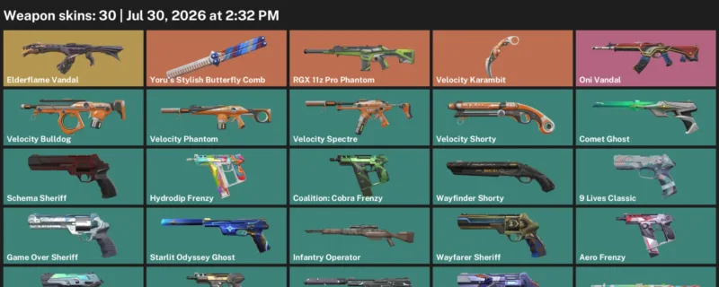 Valorant Accounts listing: LVL 183 · Velocity Karambit & Yoru's Stylish Butterfly Comb · 30 Skins - Silver 2, 30 skins
