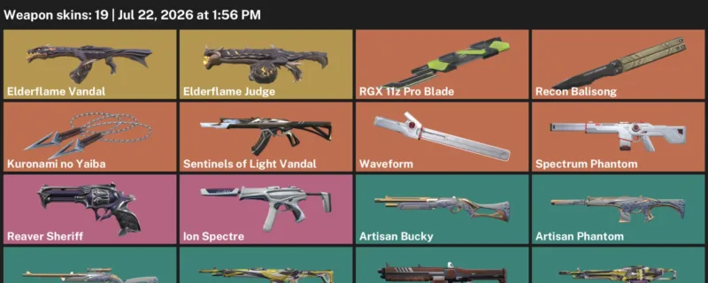 Valorant Accounts listing: LVL 76 · Kuronami no Yaiba & RGX 11z Pro Blade · 19 Skins - Bronze 2, 19 skins
