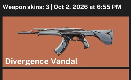 Valorant account inventory for LVL 32 · Divergence Vandal & Primordium Phantom