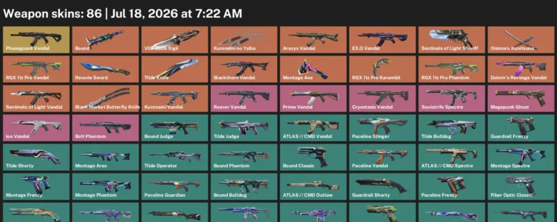 Valorant Accounts listing: LVL 93 · Black.Market Butterfly Knife & Kuronami no Yaiba · 86 Skins - Bronze 1, 86 skins