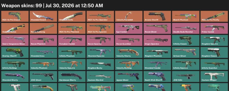Valorant Accounts listing: LVL 329 · Hivemind Sword & Kingdom Knife · 99 Skins - Platinum 2, 99 skins