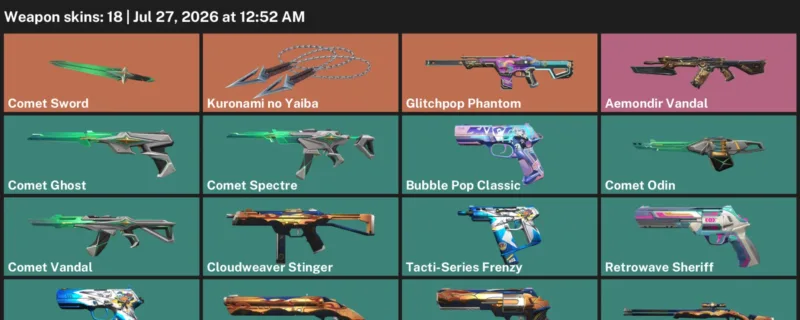 Valorant Accounts listing: LVL 128 · Comet Sword & Kuronami no Yaiba · 18 Skins - Gold 2, 18 skins