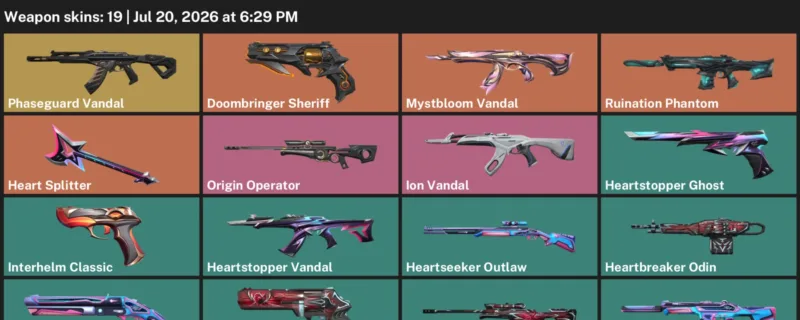 Valorant Accounts listing: LVL 67 · Doombringer Sheriff & Heart Splitter · 19 Skins - Silver 1, 19 skins