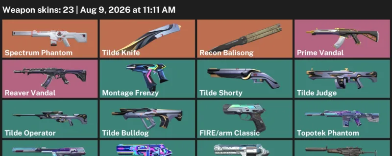 Valorant account inventory for LVL 147 · Reaver Vandal & Prime Vandal