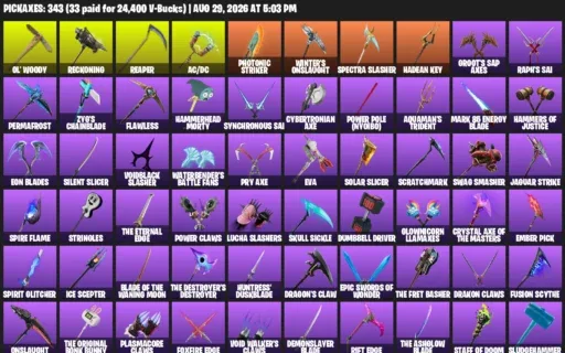 Fortnite account inventory for LVL 5232 - OG Ghoul Trooper - OG Skull Trooper - 377 Outfits