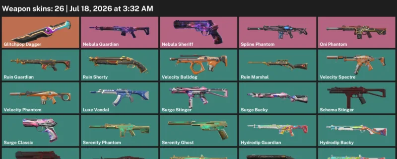 Valorant Accounts listing: LVL 38 · Glitchpop Dagger · 26 Skins - Platinum 3, 26 skins