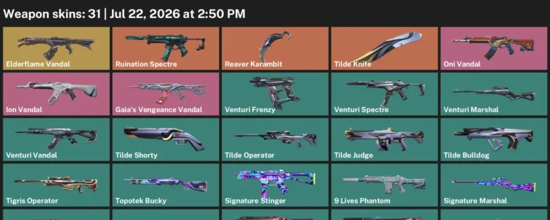 Valorant Accounts listing: LVL 89 · Reaver Karambit & Tilde Knife · 31 Skins - Bronze 3, 31 skins