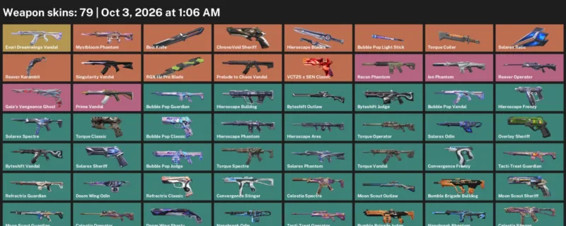Valorant account inventory for LVL 122 · Bolt Knife & Reaver Karambit & RGX 11z Pro Blade